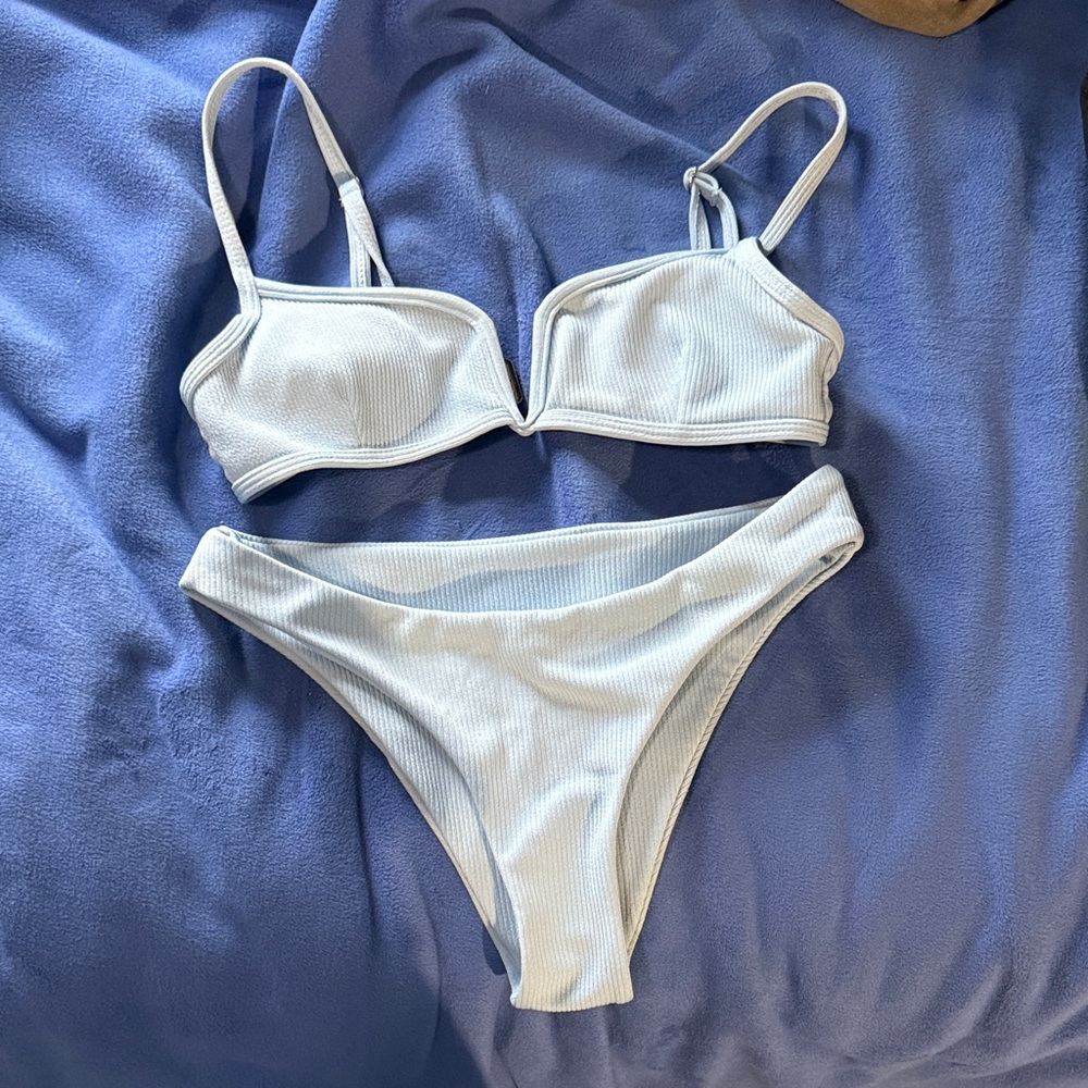 Elegant Light Blue Women's Bikini Set